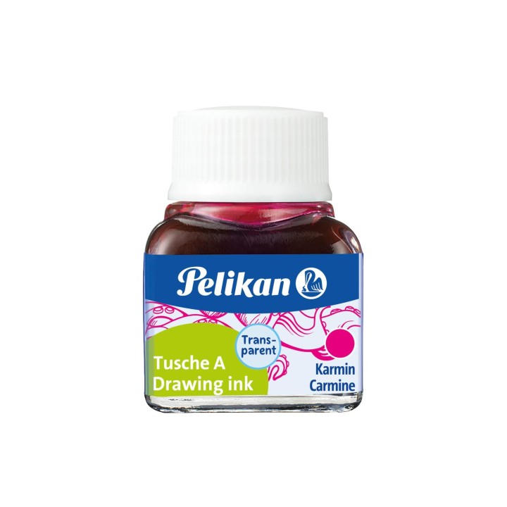 bote pelikan tinta china 523 10ml n2 carmin