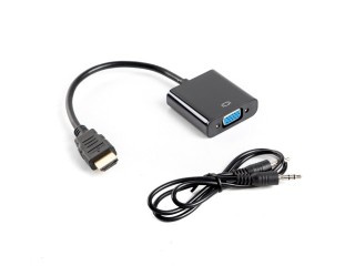 lanberg adaptador lanberg hdmi macho -   vga hembra + minijack 3.5mm hembra 20cm