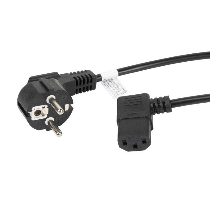 lanberg cable de alimentacion lanberg schuko cee 7 - 7 a iec320 c13 acodado 1.8m
