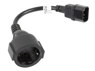 lanberg cable lanberg adaptador iec 320 c14 -  schuko cee7 hembra 20cm