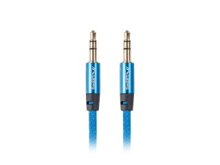 lanberg cable minijack lanberg 3.5mm m - m 3 pin 2m premium azul