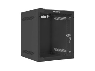 lanberg armario lanberg mural rack 10pulgadas 6u - 280x310 flat pack negro puerta cristal