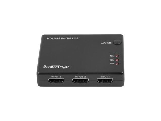 lanberg switch video lanberg 4k - 3 x hdmi - micro usb - negro - control remoto