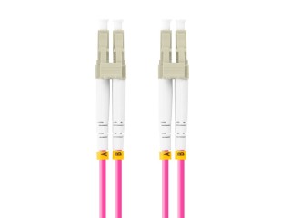 lanberg latiguillo fibra optica lc - upc lanberg 1m multi duplex om4 50 - 125 lszh violeta