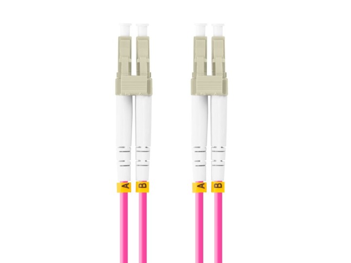lanberg latiguillo fibra optica lc - upc lanberg 1m multi duplex om4 50 - 125 lszh violeta