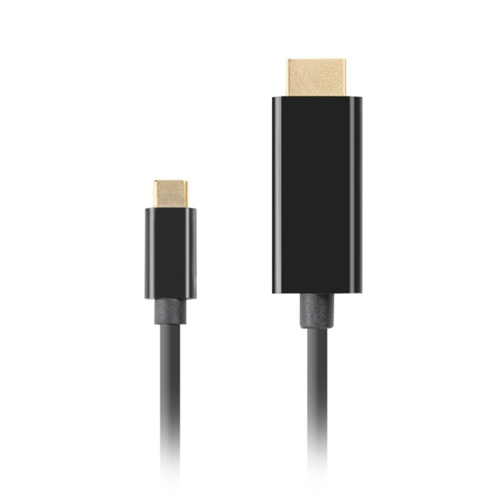 lanberg cable usb tipo c a hdmi 4k lanberg 1.8m - macho - macho - negro