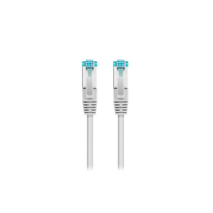 nanocable latiguillo cable red nanocable rj45 lszh cat.7 15m 600mhz -  awg26 -  gris