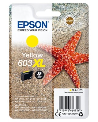 epson cartucho tinta epson c13t03a44010 singlepack amarillo 603xl estrella de mar