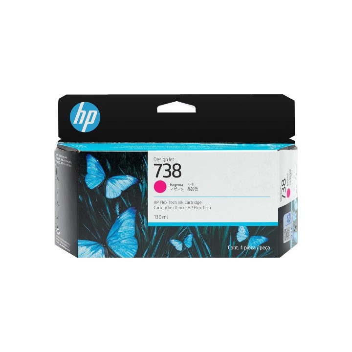 hp hp designjet 738 cartucho magenta 130ml