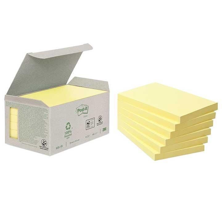 c. 6 bloc notas repos. post-it 76x127 amar recic