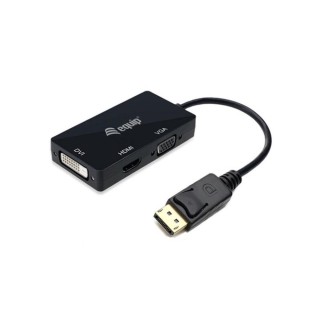 equip adaptador displayport a vga - hdmi - dvi equip 0.24m - macho - hembra - negro