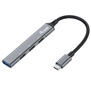 equip hub usb tipo c equip life 1 x usb tipo c - 3 x usb 2.0 - aluminio