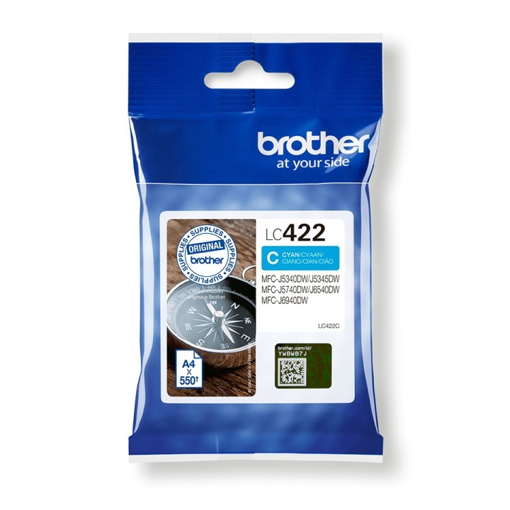 brother cartucho tinta brother lc422c cian 550 paginas