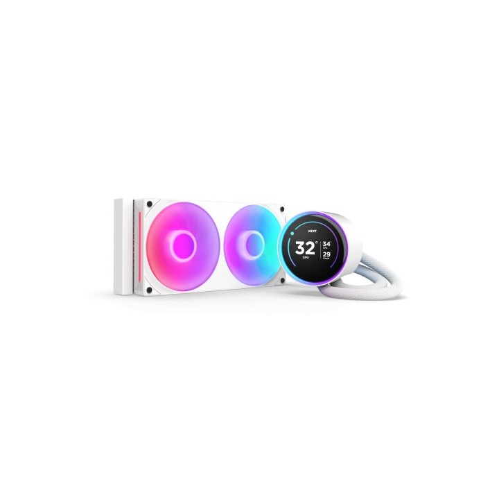 nzxt nzxt kraken elite 240 rgb procesador sistema de refrigeracion liquida todo en uno 12 cm blanco