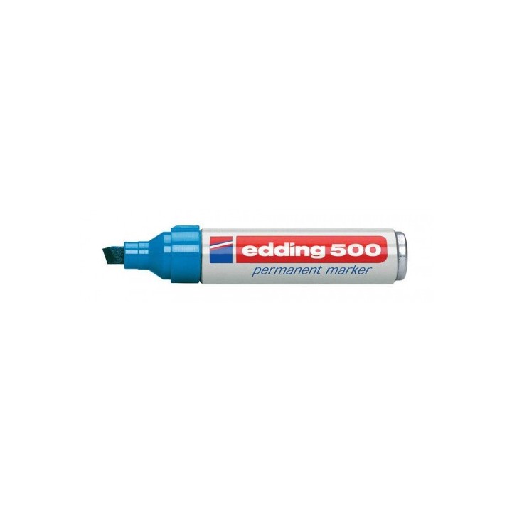 edding marcador permanente punta biselada 2-7mm 500 azul edding 500-03