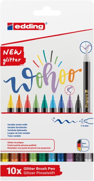 est. 10 rotu edding 1340 glitter pincel stdo