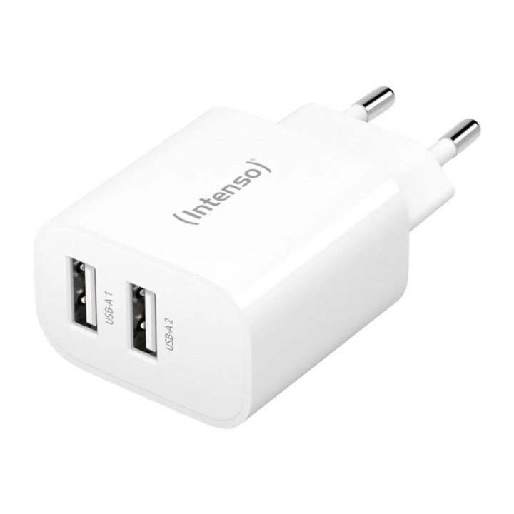 intenso  cargador pared w24aa2xusb-ablanco
