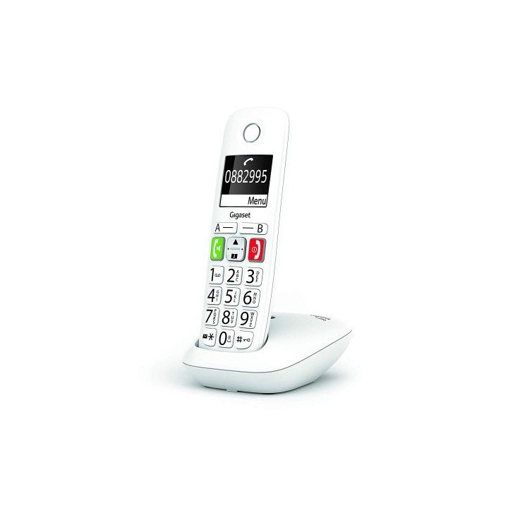 gigaset e290 telefono dect/analogico identificador de llamadas blanco