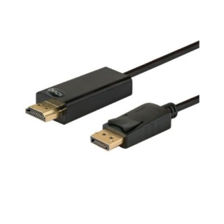 cable displayport (m) - hdmi (m) 1.5m savio cl-56 1080p negro 1.4 chapado en oro