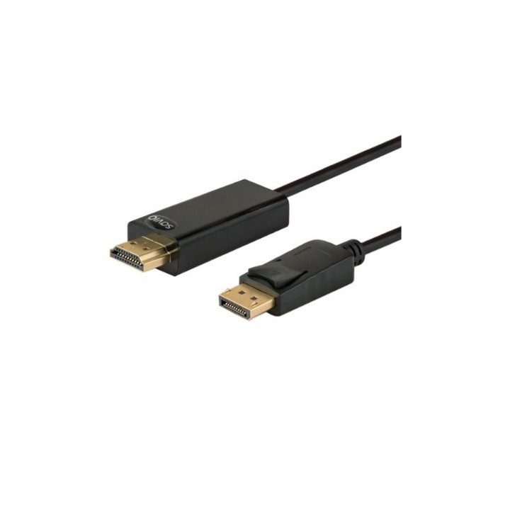 cable displayport (m) - hdmi (m) 1.5m savio cl-56 1080p negro 1.4 chapado en oro