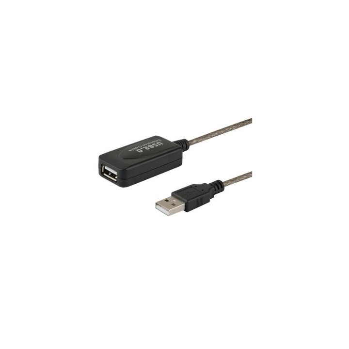 cable alargador puerto usb 2.0 5m negro savio macho a hembra usb 2.0