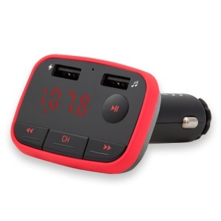 transmisor fm coche con cargador 2.4a savio tr-10 manos libres micro sd bluetooth 5.0