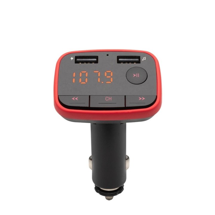 transmisor fm coche con cargador 2.4a savio tr-10 manos libres micro sd bluetooth 5.0