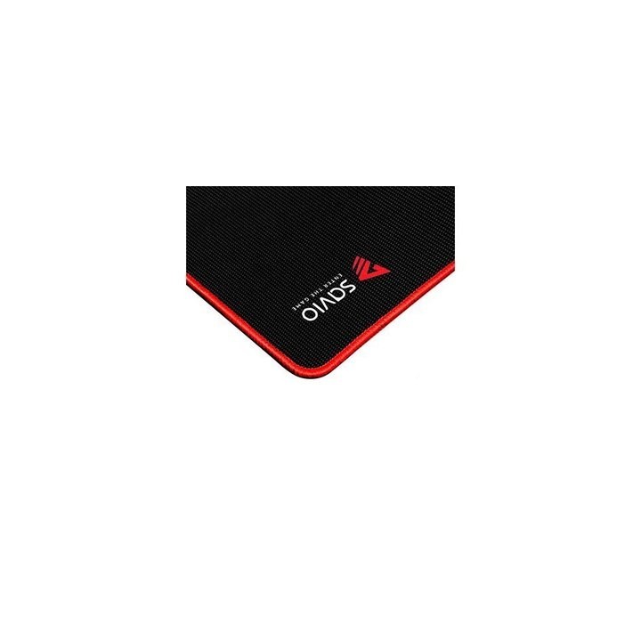 alfombrilla gaming xl 900x400x3mm savio gtdxl antideslizante base de goma negro y rojo