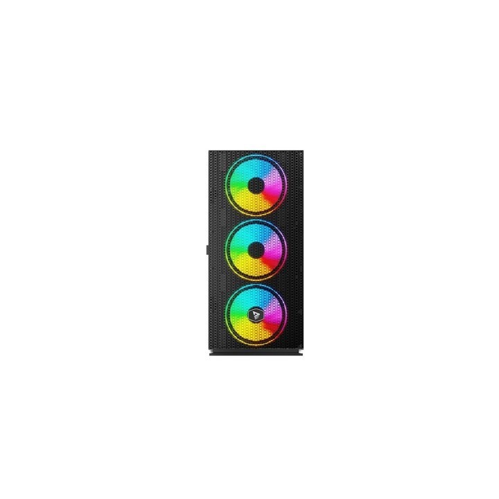 torre argb atx savio raptor x1 usb 3.0 4 ventiladores cristal templado control por voz