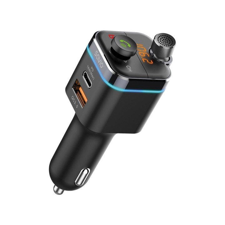transmisor fm bluetooth coche savio tr-12 manos libres mp3 bluetooth google assistant siri