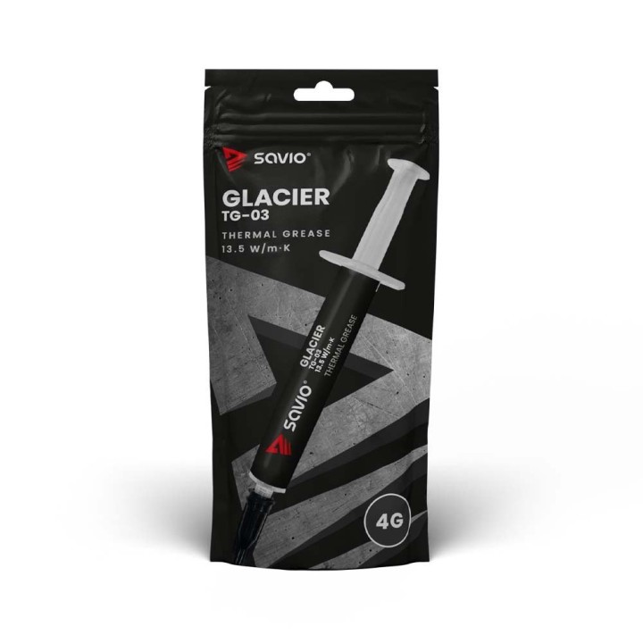 pasta termica 13.5w m-k 4g savio glacier tg-03 jeringa 4g 13.5w-mk