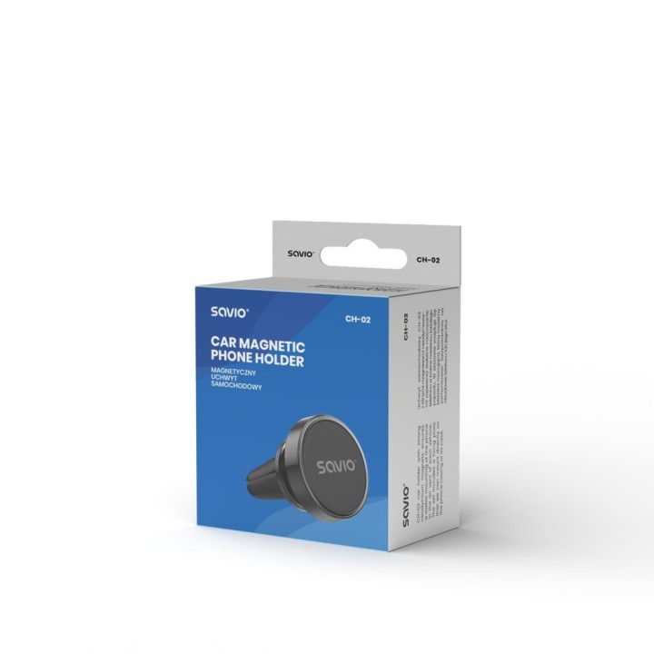 soporte magnetico telefono para coche savio ch-02 giro 360 grados