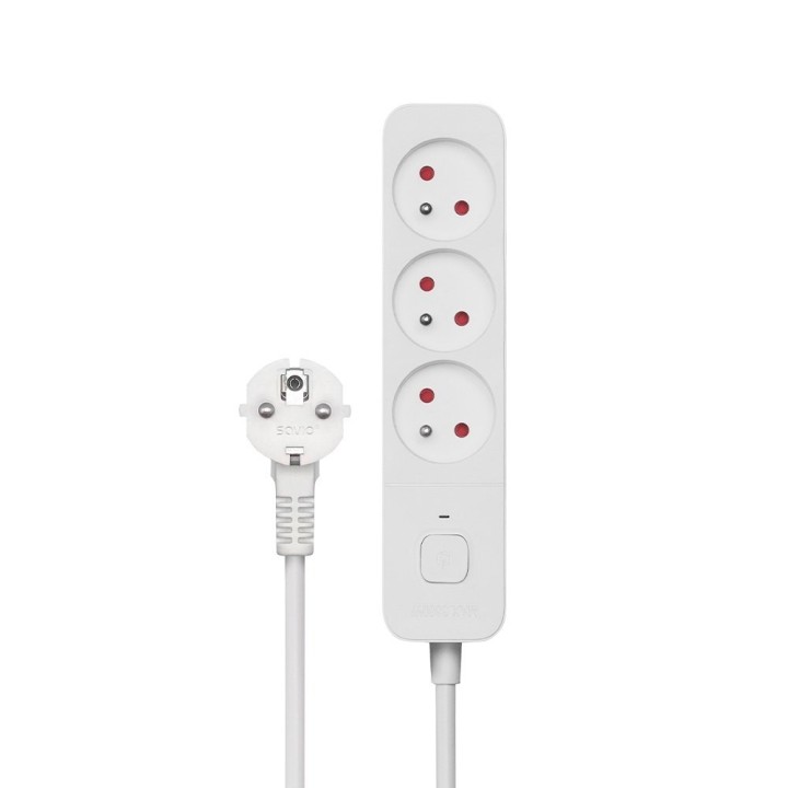 regleta de 3 enchufes 1.5m blanco savio lz-07 proteccion infantil y por sobretension