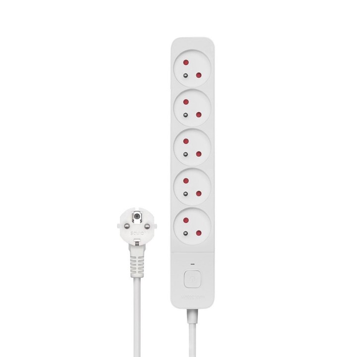 regleta de 5 enchufes 3m blanco savio lz-09 proteccion infantil y por sobretension
