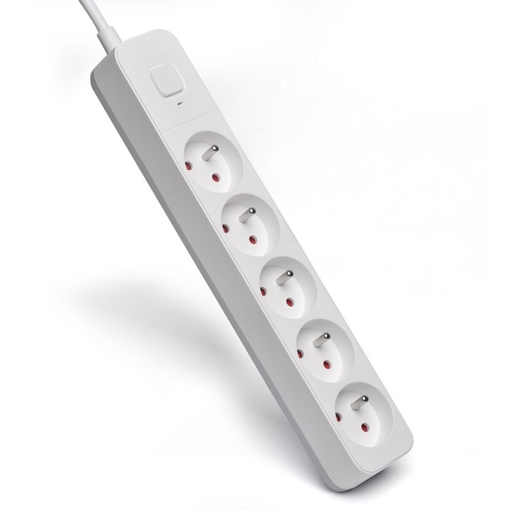 regleta de 5 enchufes 3m blanco savio lz-09 proteccion infantil y por sobretension