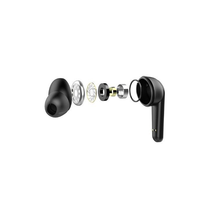 auriculares inalabricos bluetooth 5.3 savio tws-11 negro autonomia 8h funcion carga rapida