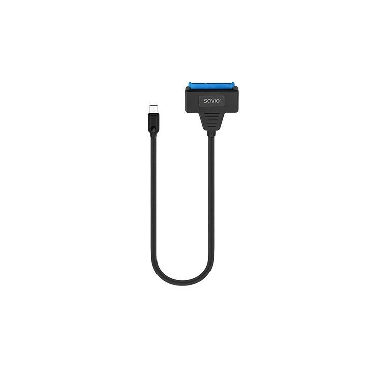 adaptador sata - usb(c) savio ak-69 usb 3.1 gen 1 negro 5 gbps