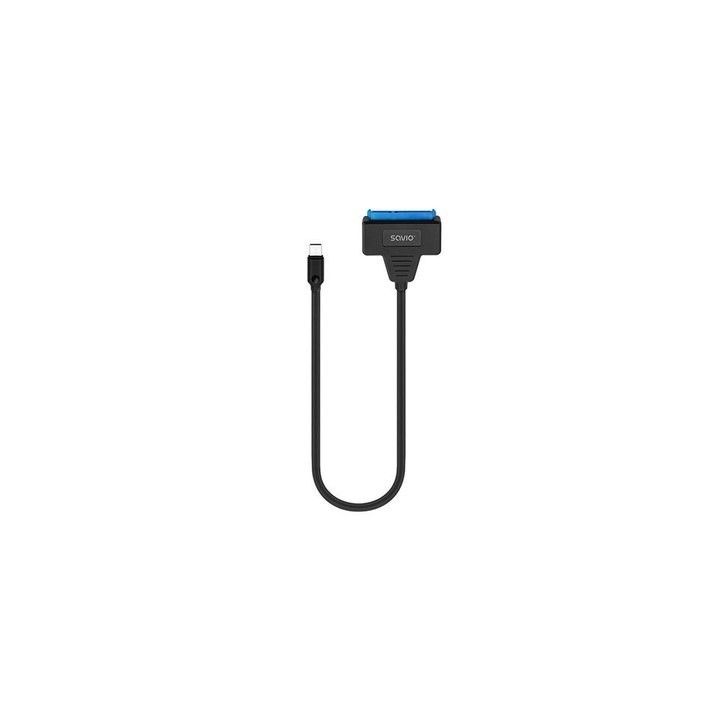 adaptador sata - usb(c) savio ak-69 usb 3.1 gen 1 negro 5 gbps