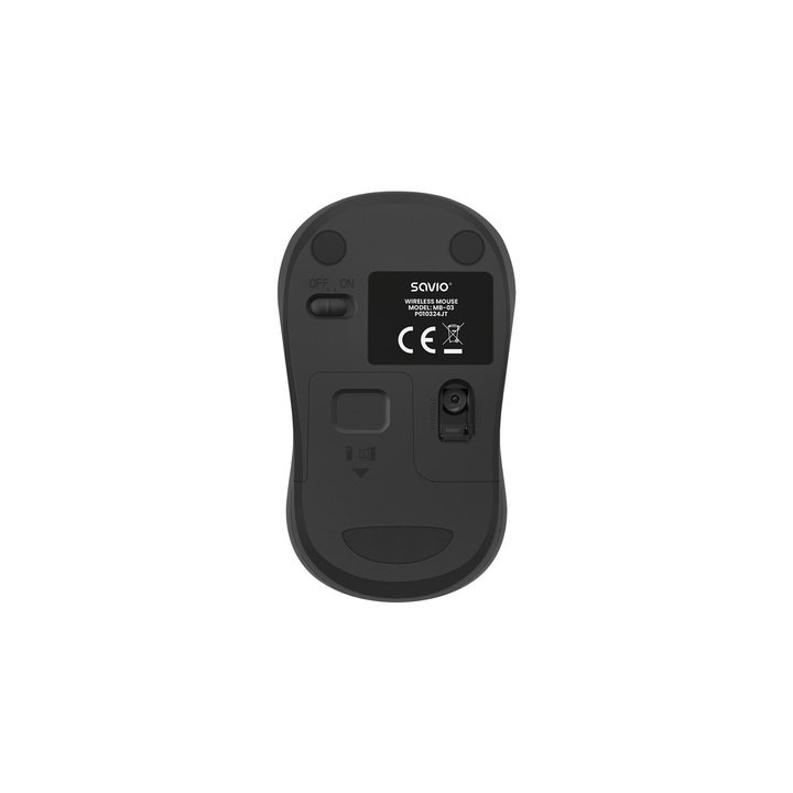 raton savio mb-04 optico inalambrico 1000 dpi receptor dongle usb 2.4 ghz negro