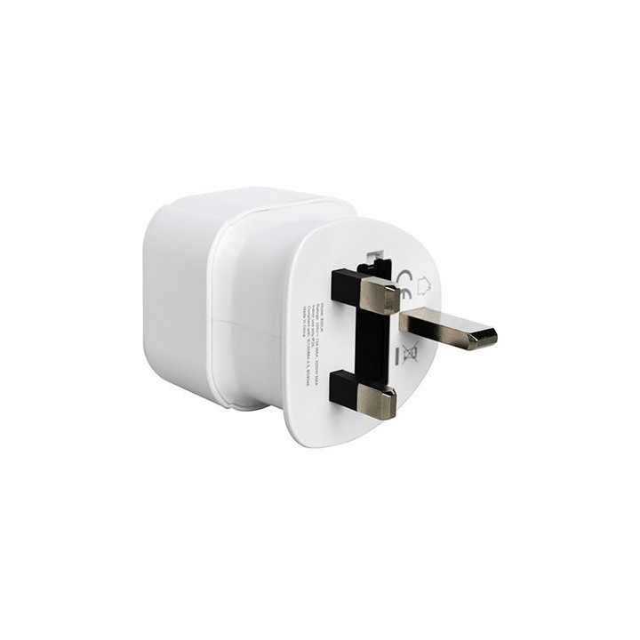 adaptador enchufe viaje espana a uk savio ap-04 13a 3250w 100-250v, 50 hz