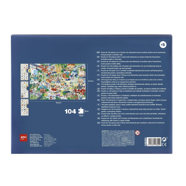 puzzle 104 pz. apli kids observacion ciudad