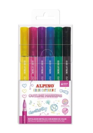alpino alpino ar001044 marcador 6 pieza(s) punta redonda colores surtidos
