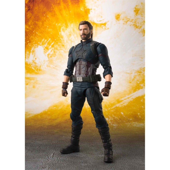 tamashii nations figura tamashi nations marvel avengers infinity war capitan america 16 cm set de ef