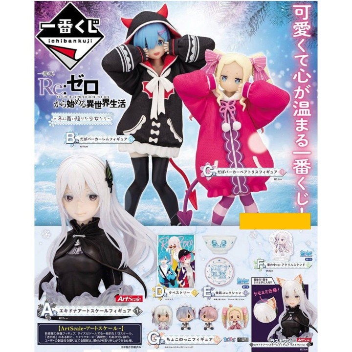 banpresto ichiban kuji banpresto re zero girls who landed