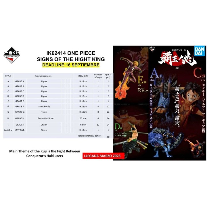 banpresto ichiban kuji banpresto one piece signs of the hight king