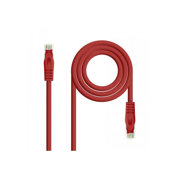 nanocable nanocable cable de red latiguillo rj45 lszh cat.6a utp awg24, rojo, 2.0m