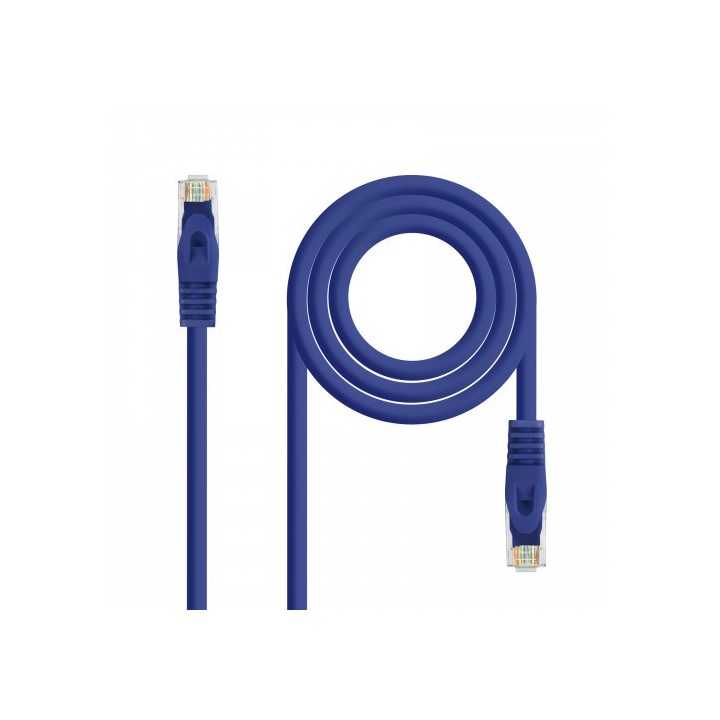 nanocable nanocable cable de red latiguillo rj45 lszh cat.6a utp awg24, azul, 2.0m