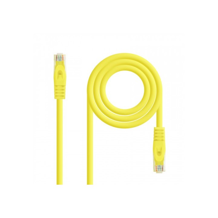 nanocable nanocable cable de red latiguillo rj45 lszh cat.6a utp awg24, amarillo, 2.0m