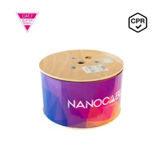 nanocable nanocable cable de red cat.7 lszh sftp pimf awg23, naranja, 305m