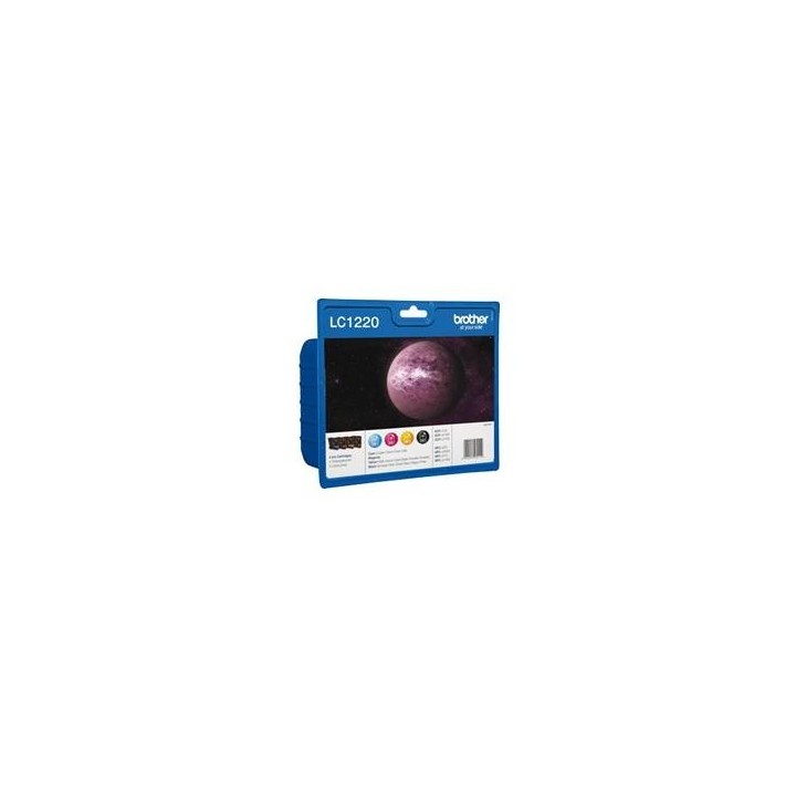 brother cartucho tinta brother lc1220bkbp paquete de 4 300 paginas dcpj525w -  dcpj725dw -  dcpj925d